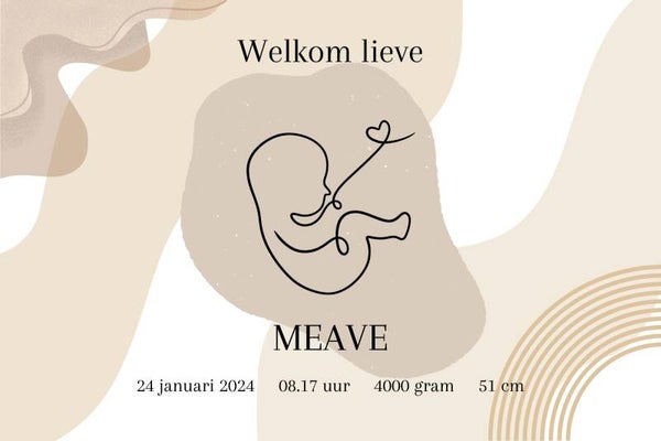 Gepersonaliseerd geboorte glaswerk