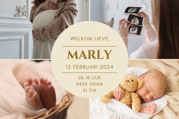 Gepersonaliseerd geboorte glaswerk - met foto