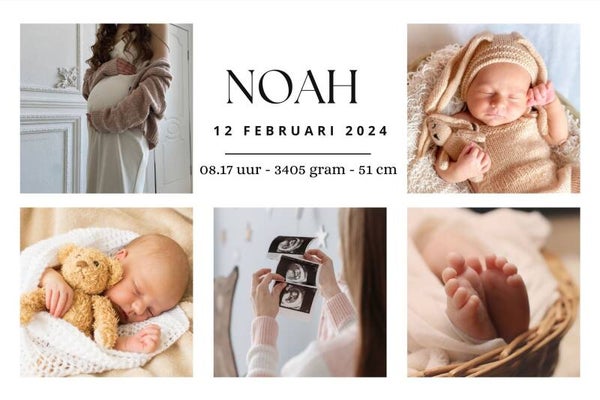 Gepersonaliseerd geboorte glaswerk - met foto