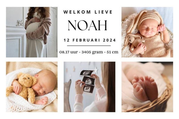 Gepersonaliseerd geboorte glaswerk - met foto