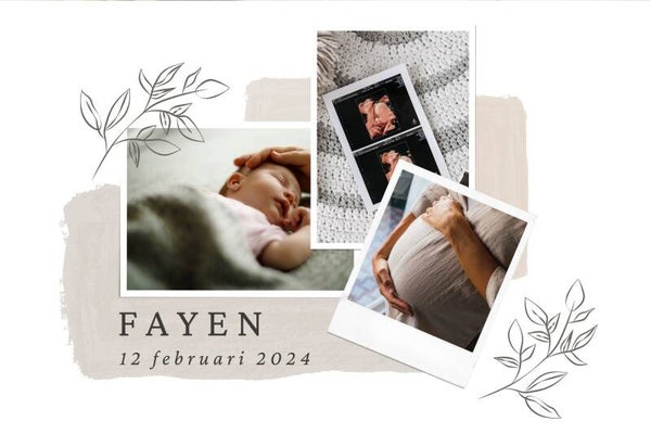 Gepersonaliseerd geboorte glaswerk - met foto