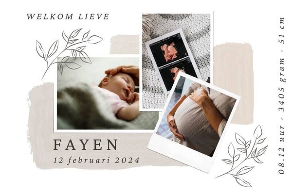 Gepersonaliseerd geboorte glaswerk - met foto