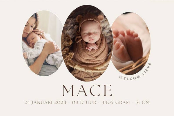 Gepersonaliseerd geboorte glaswerk - met foto