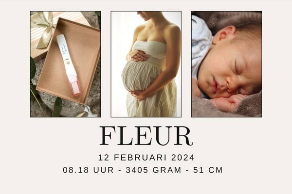 Gepersonaliseerd geboorte glaswerk - met foto