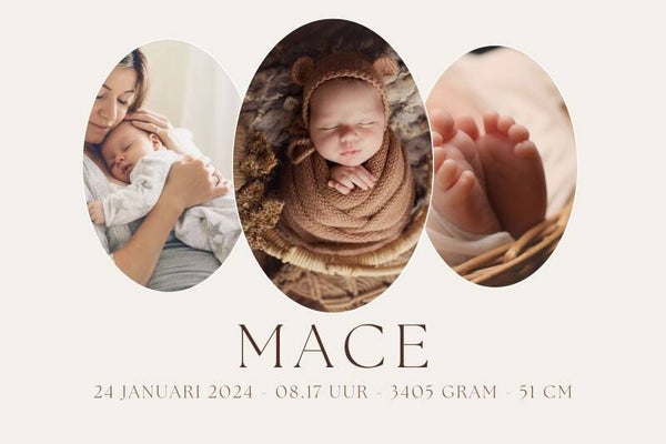 Gepersonaliseerd geboorte glaswerk - met foto