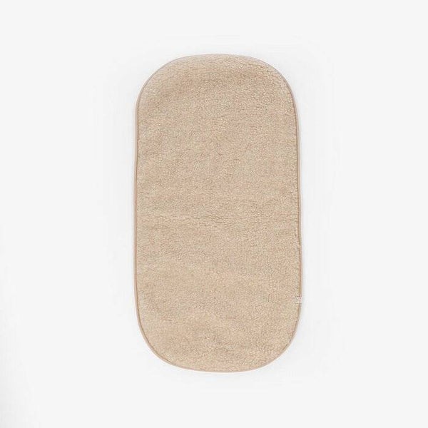 Merinowol - Onderlegger voor kinderwagen / reiswieg beige