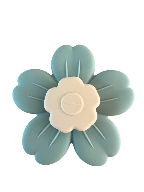 Siliconen spinner – Bloem - Groen / Beige
