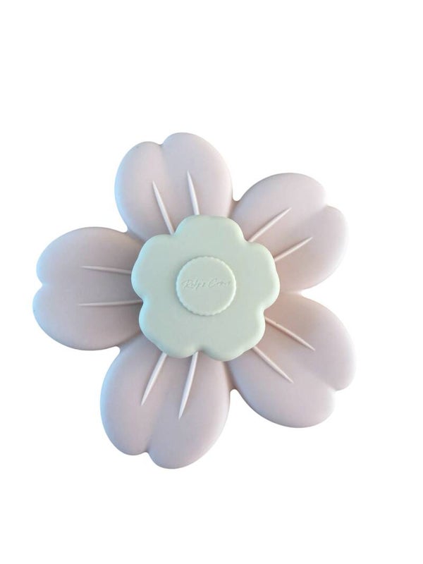 Siliconen spinner – Bloem - Roze / Beige