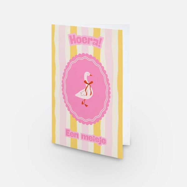 Geboortewenskaart - Gans meisje