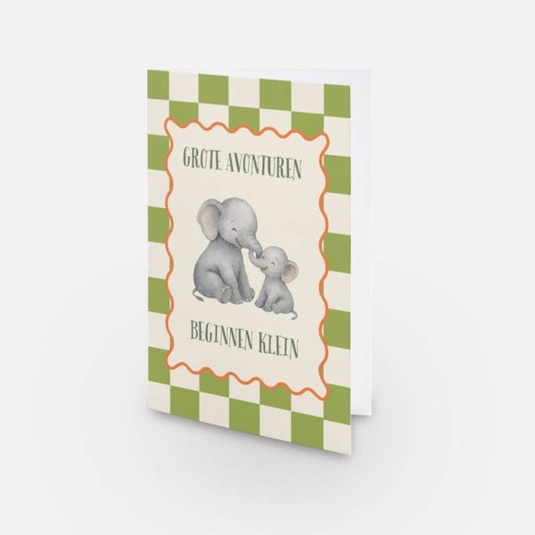 Geboortewenskaart - Olifant