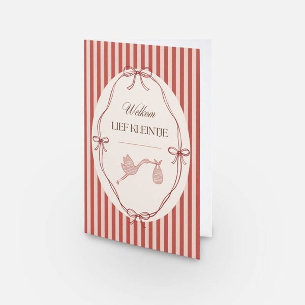 Geboortewenskaart - Ooievaar