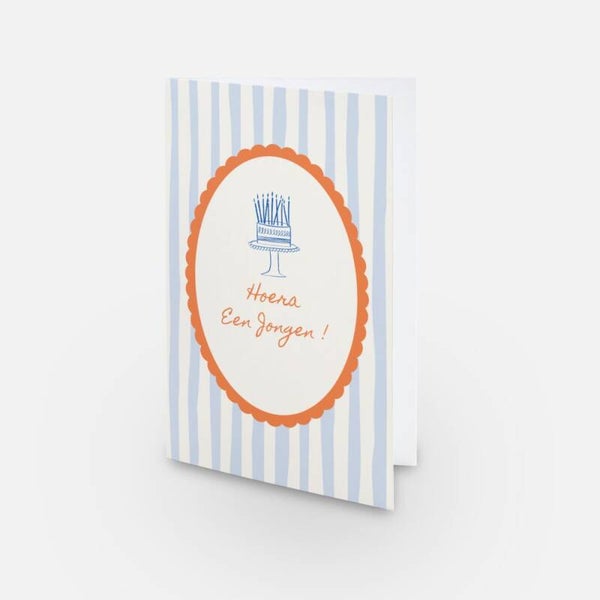 Geboortewenskaart - Gebak jongen