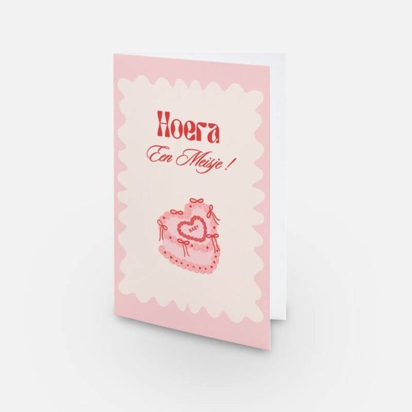Geboortewenskaart - Gebak meisje