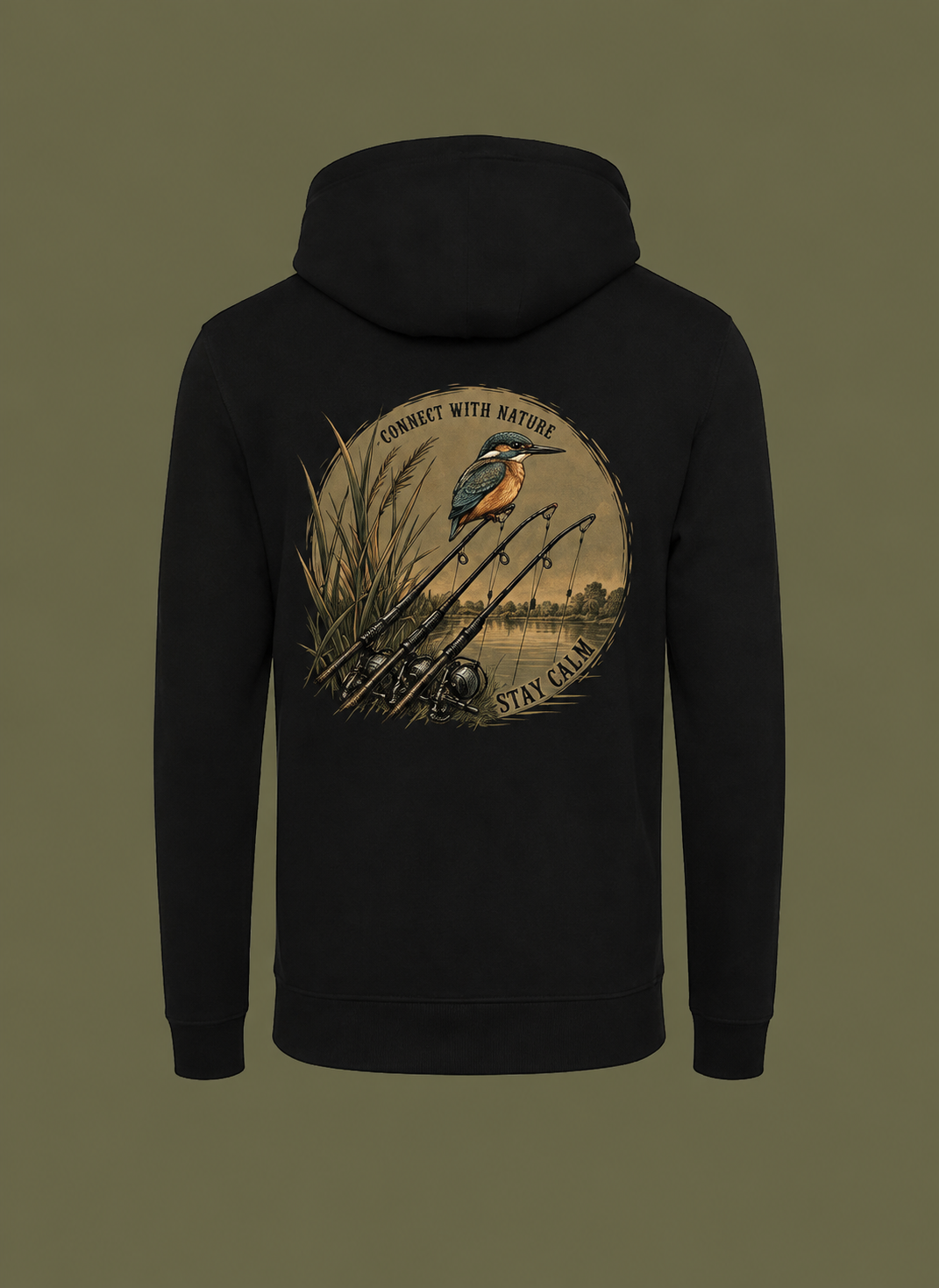 Stay Calm Hoodie - black