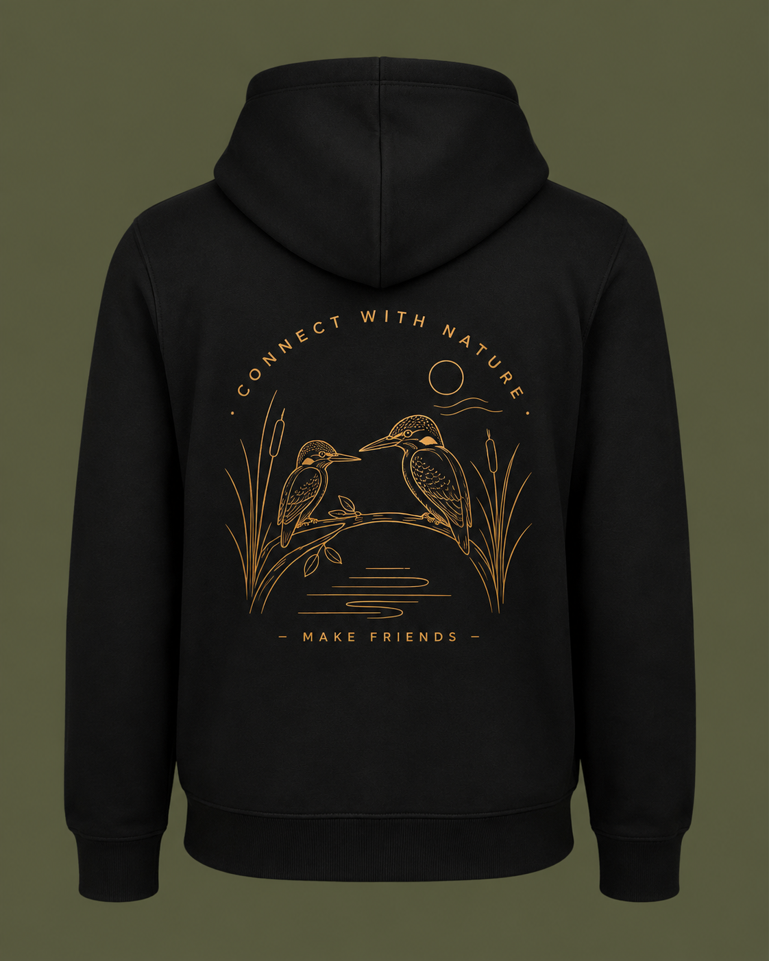 Make Friends Hoodie - black