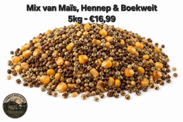 Maïs Hennep en Boekweit mix 5 kg