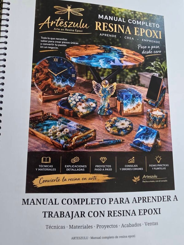 Aprende a trabajar con resina epoxi desde cero, paso a paso, aunque nunca hayas trabajado con resina