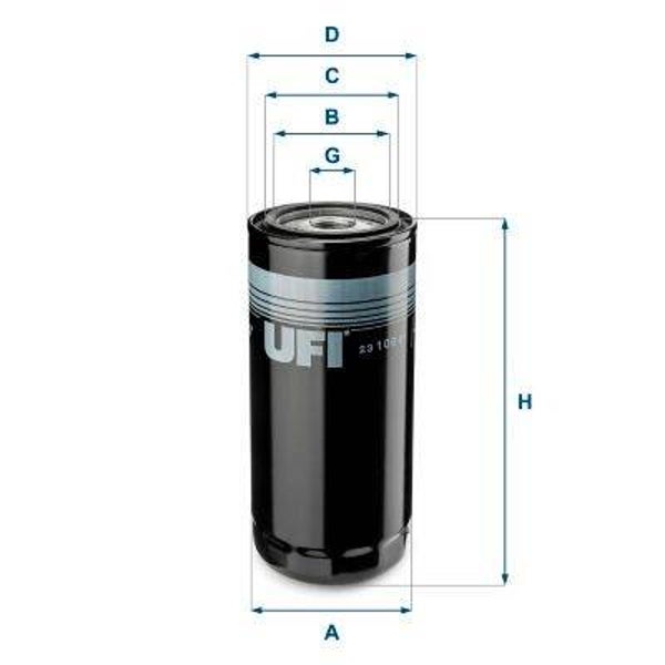 Filtro olio UFI  - Daf  Iveco  Renault Truck
