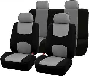 Set Coprisedili Completo in Grigio e Nero