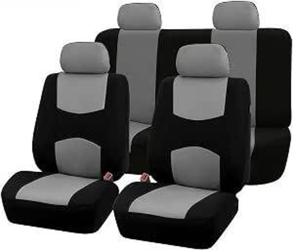Set Coprisedili Completo in Grigio e Nero