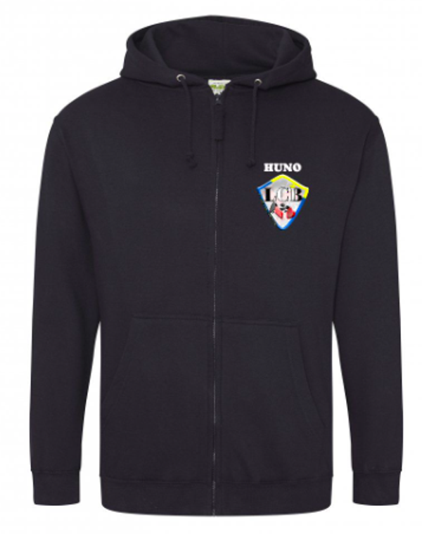Sweat zippé capuche - Club LCB Marquage Logo + PSEUDO côté coeur