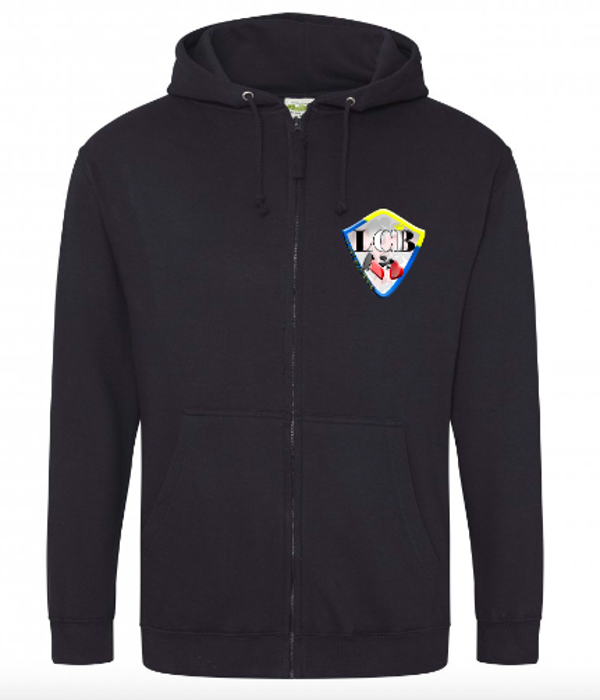 Sweat zippé capuche - Club LCB Marquage Logo côté coeur