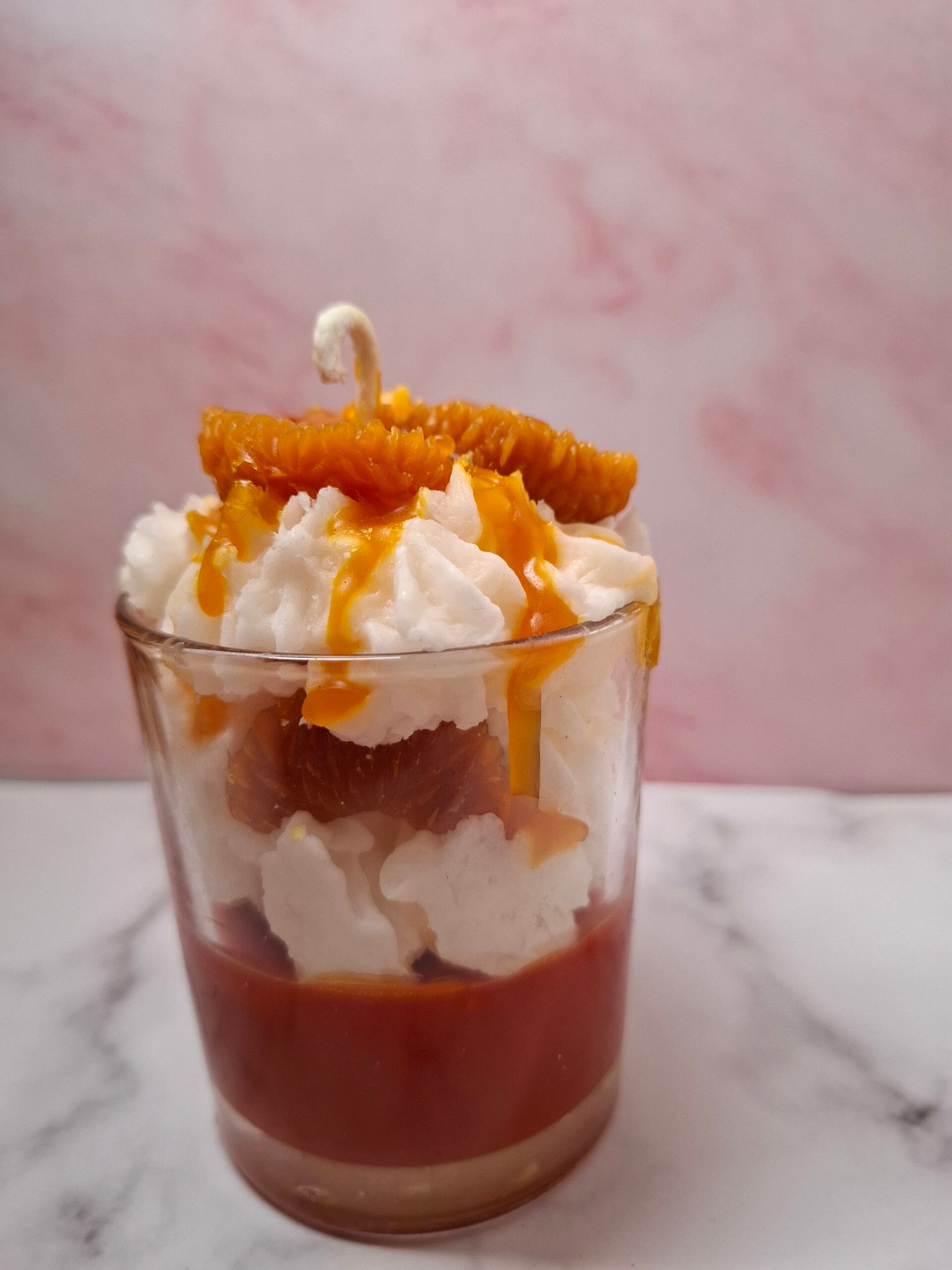 Mandarinen Schmand-Dessertkerze