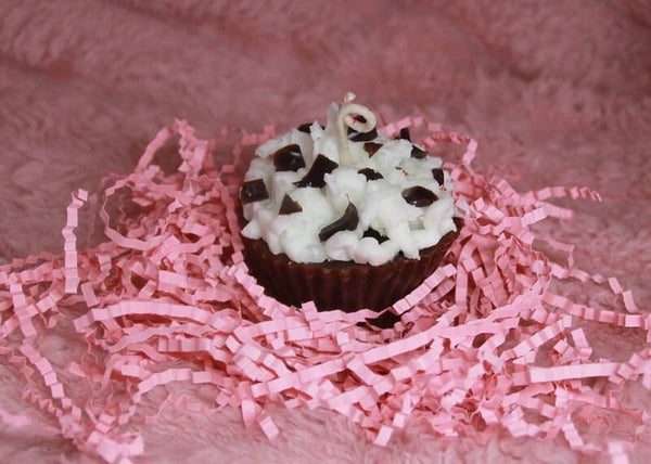 Schoko-Cupcake-Kerze