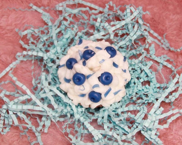 Blaubeer-Cupcake Kerze
