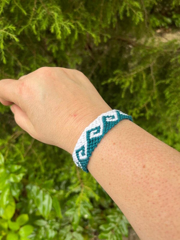 Armbandje macramé Greek Wave Sn/Dt