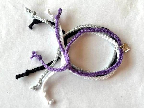 Aseksuele Pride vlag armbandjes