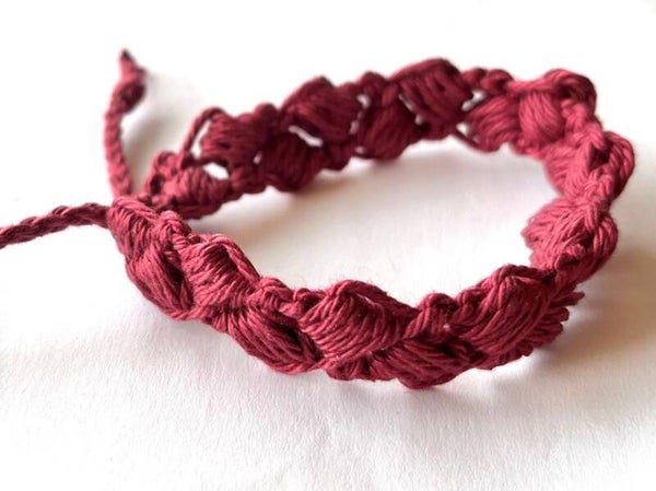 Burgund armbandje Poppy