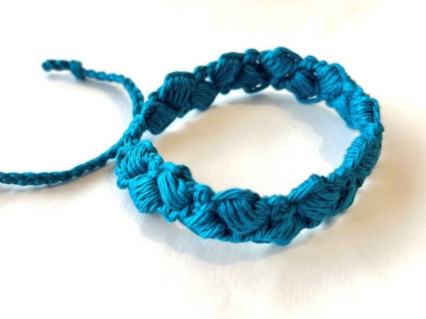 Petrol blue armbandje Poppy