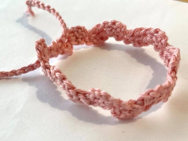 Roze Tulp armbandje Wave