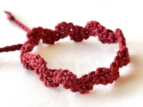 Burgund armbandje Wave