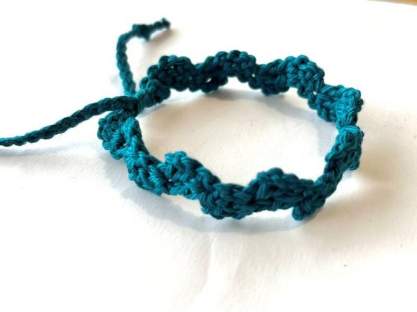 Dark Teal armbandje Wave