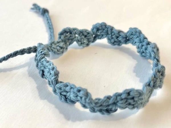 Denim armbandje Wave