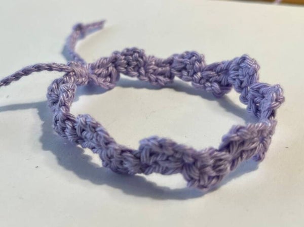 Lavendel armbandje wave