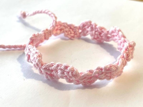 Powder Pink armbandje Wave