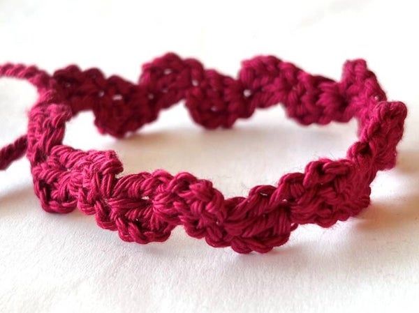 Ruby armbandje Wave