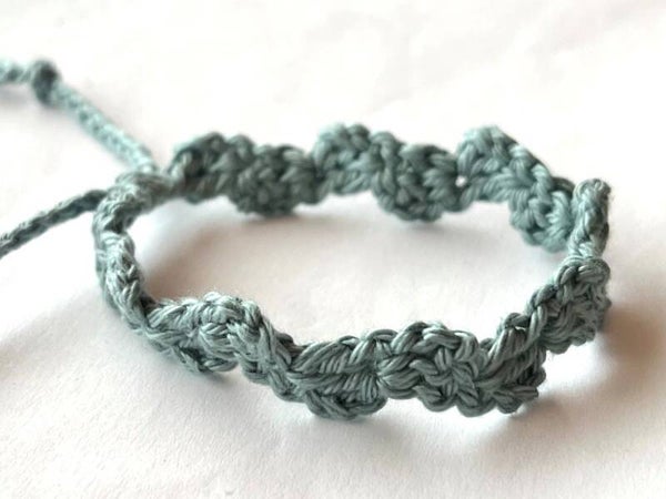 Silver Blue armbandje Wave