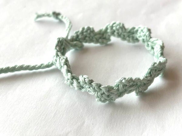 Silver Green armbandje Wave