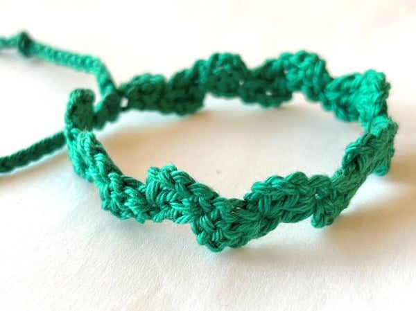 Smaragd Groen armbandje Wave
