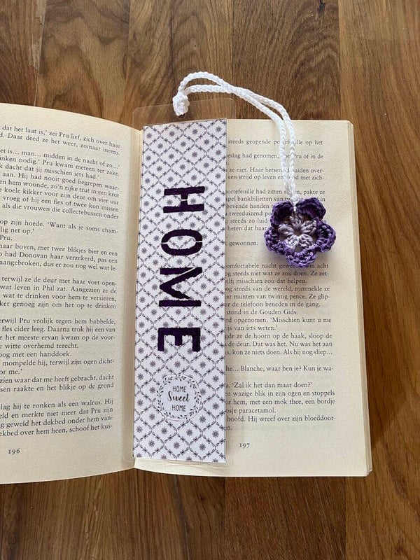 Boekenlegger Bloem Violet