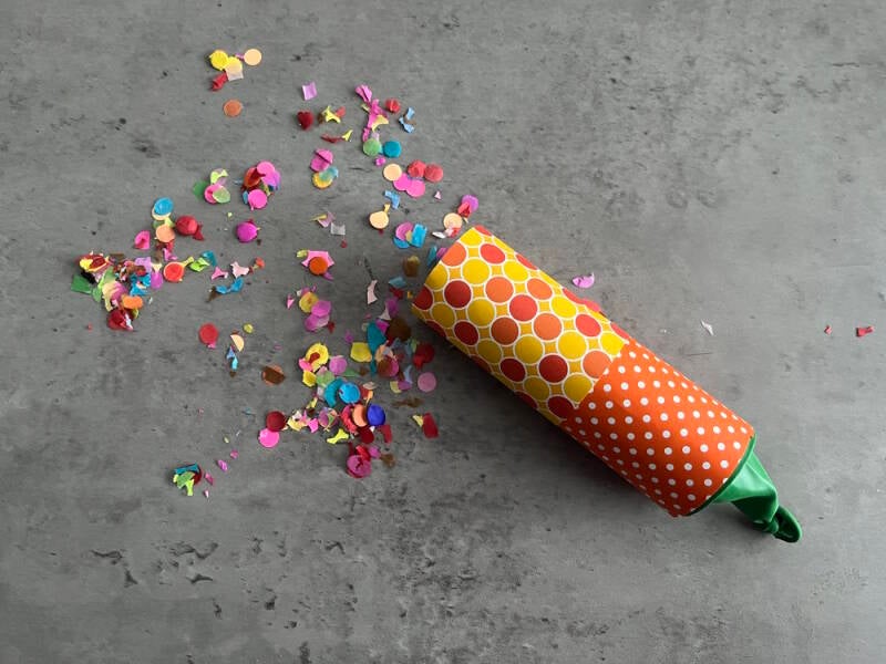 DIY confetti kanon