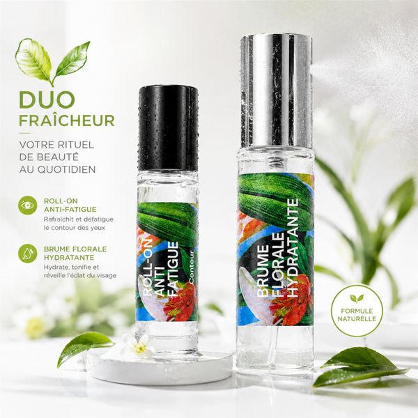 Roll-On Anti fatigues & Spray Hydratant Duo Fraîcheur indispensable