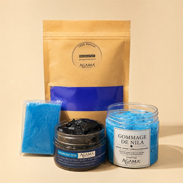 Magnifique Lot Nila Bleu Authentique – Rituel Complet Visage & Corps