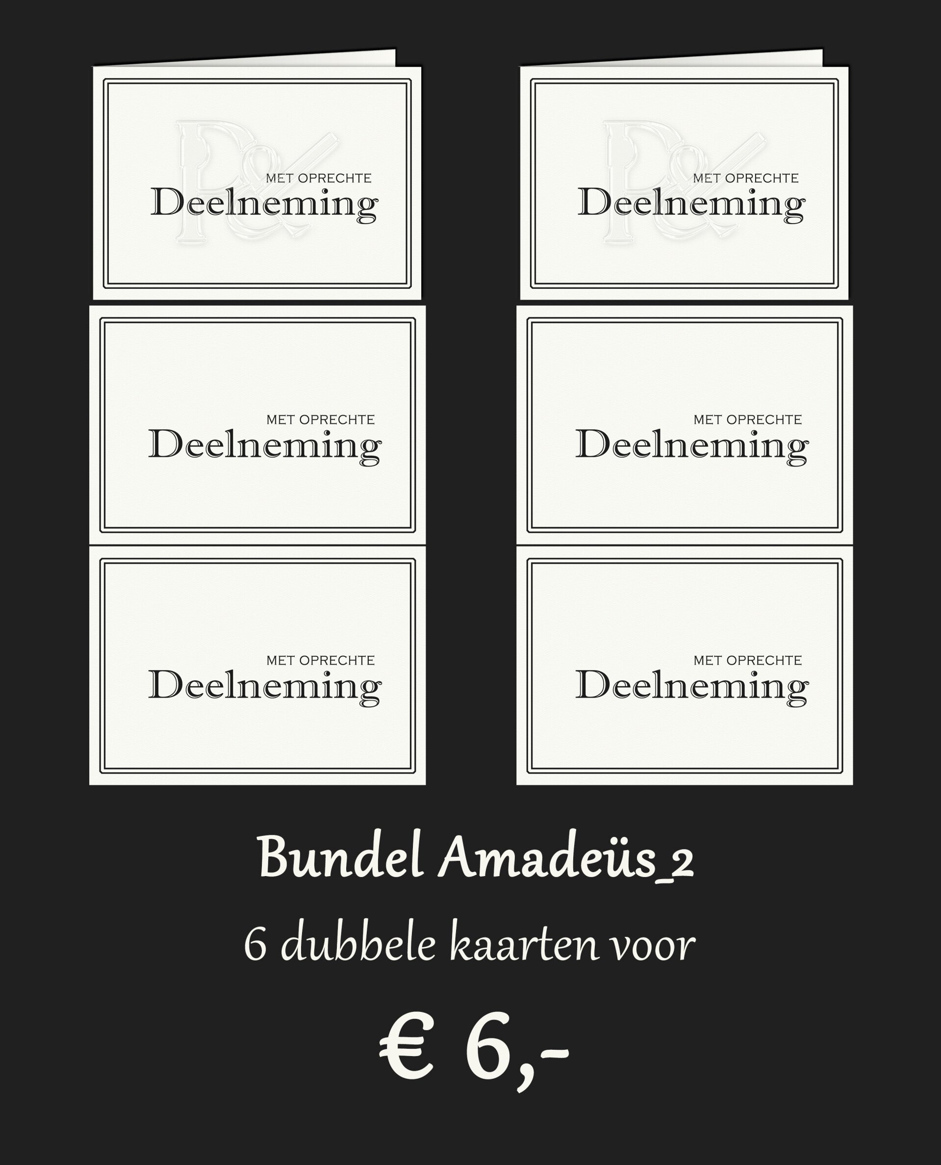 Bundel Amadeüs-2  (6 dubbele kaartjes)