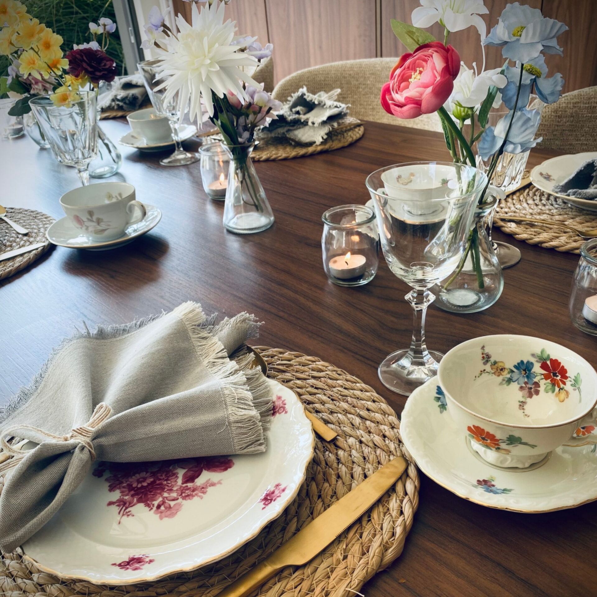 slaapfeestje antiek servies