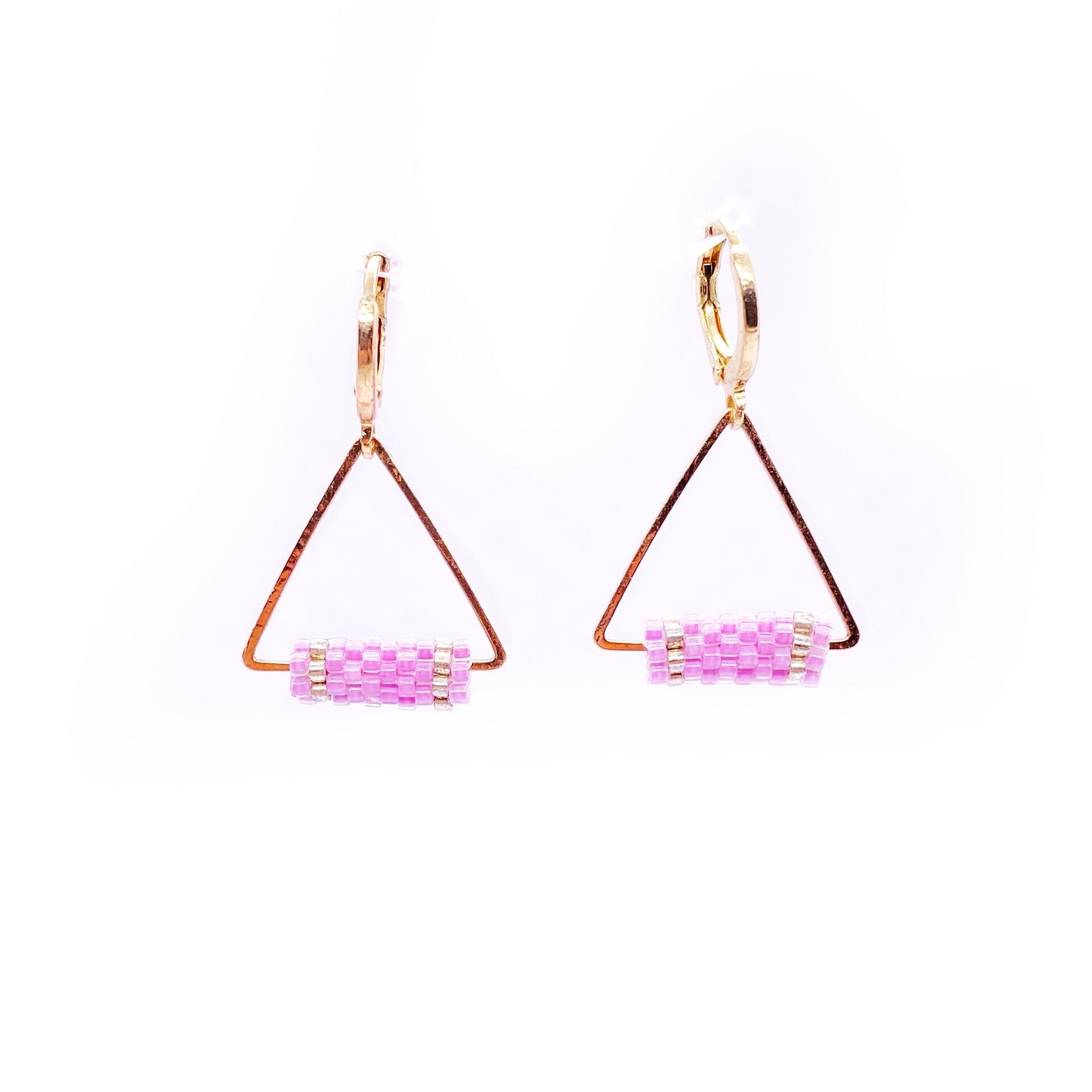 Oorbellen - Prisma - Pink